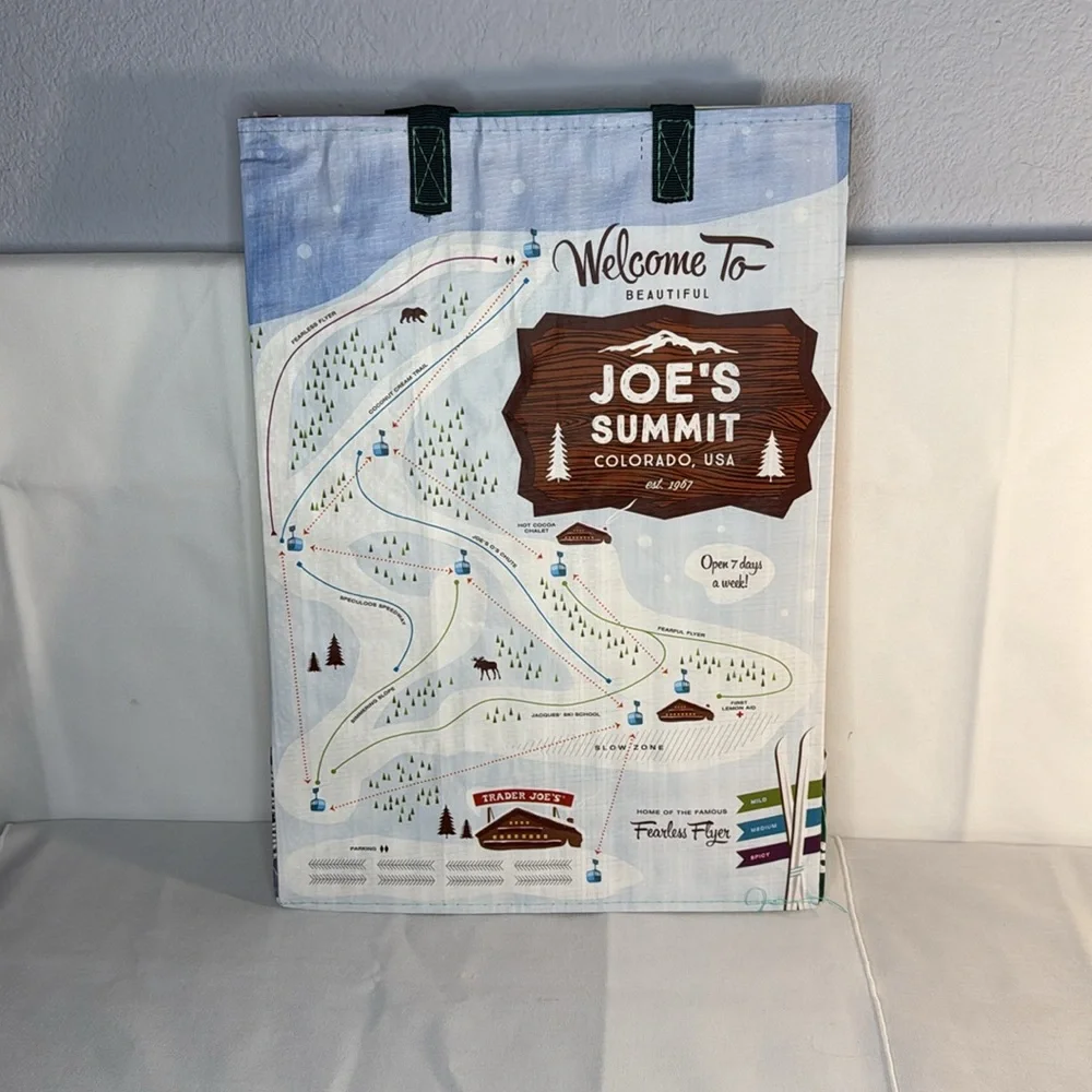 Trader Joe’s Plastic Reusable Shopping Tote Bags Collectible 6 Gallon Set of 3